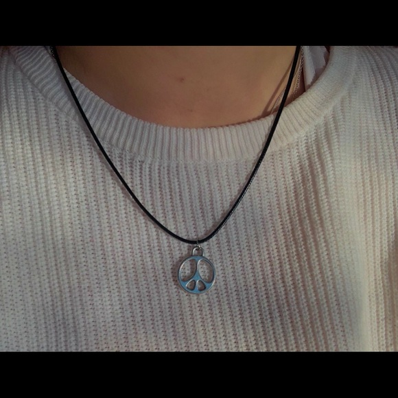 Peace Sign Necklace - Picture 1 of 2